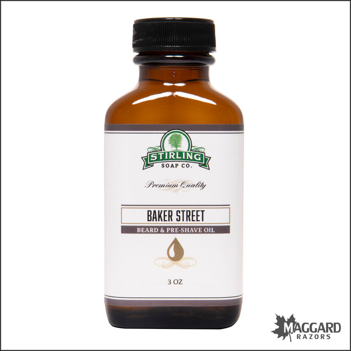 Stirling Soap Co. Baker Street Beard and Pre-Shave Oil, 3oz