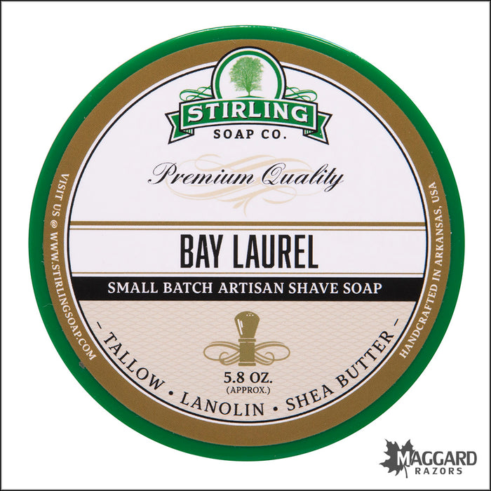 Stirling Soap Co. Bay Laurel Shaving Soap, 5.8oz