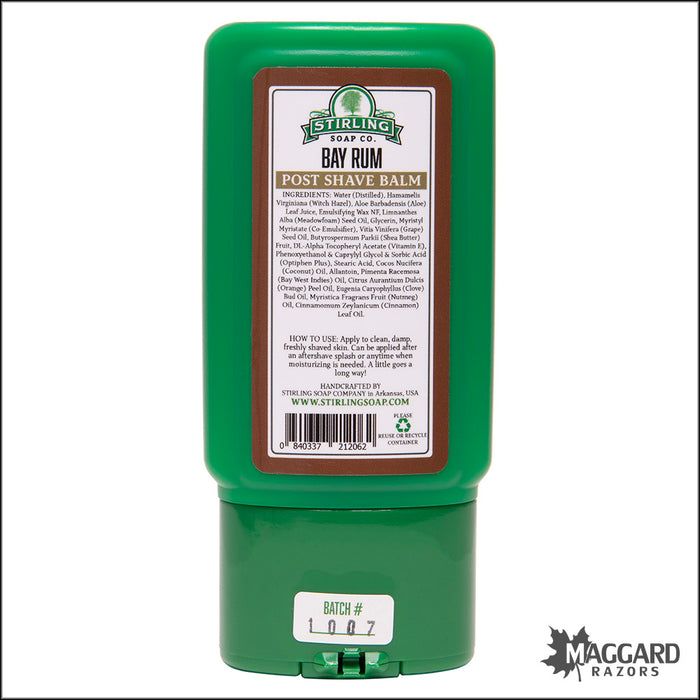 Stirling Soap Co. Bay Rum Aftershave Balm, 4oz