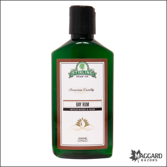 Stirling Soap Co. Bay Rum Witch Hazel and Aloe Aftershave, 200ml
