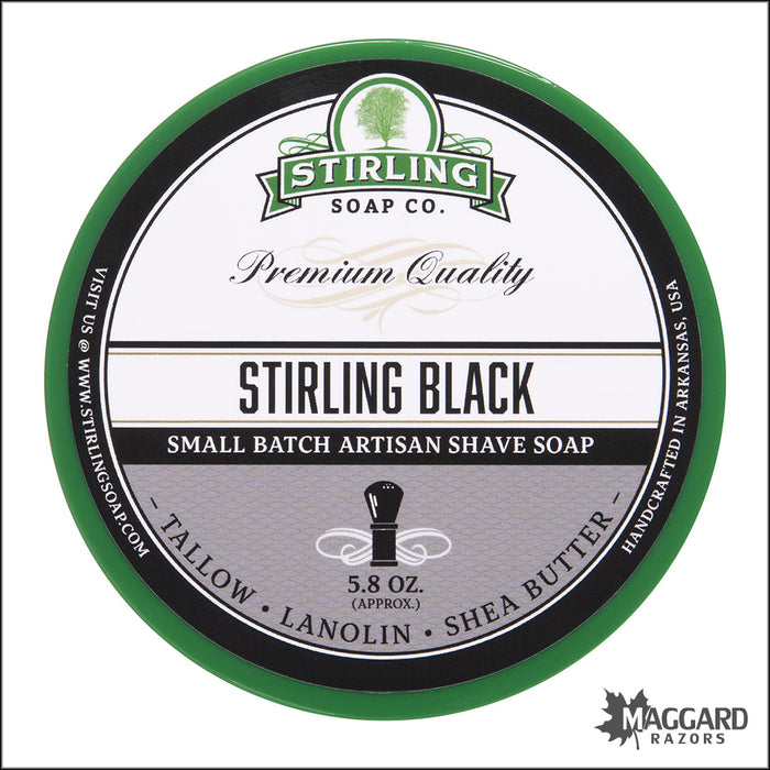 Stirling Soap Co. Black Shaving Soap, 5.8oz