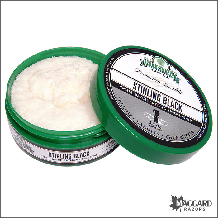 Stirling Soap Co. Black Shaving Soap, 5.8oz