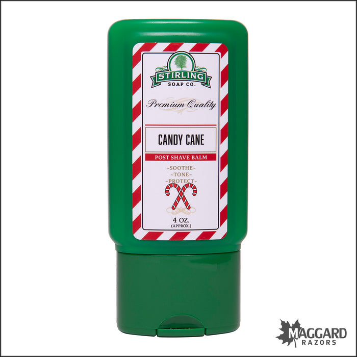 Stirling Soap Co. Candy Cane Aftershave Balm, 4oz - Seasonal Release