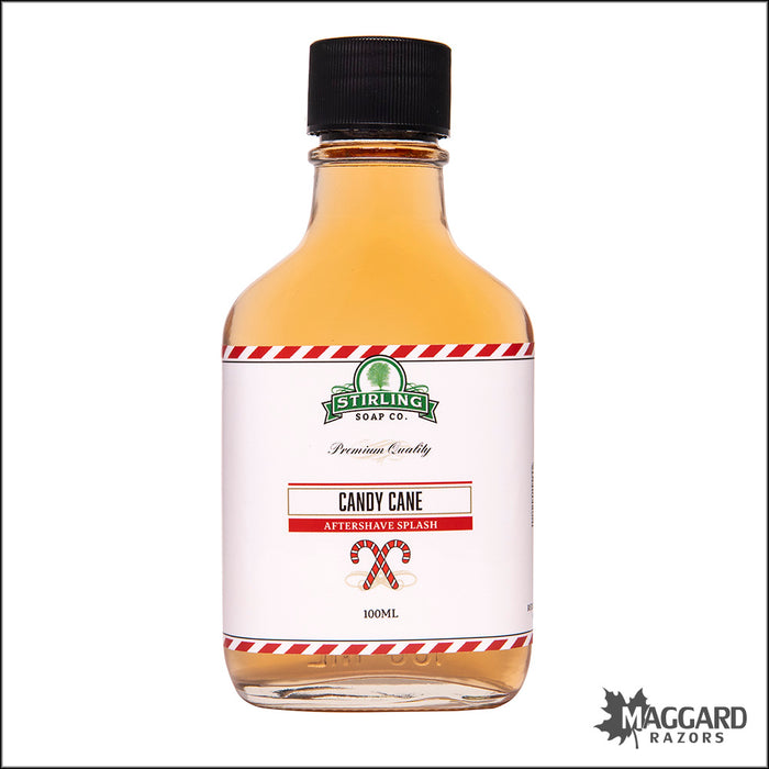 Stirling Soap Co. Candy Cane Aftershave Splash, 100ml - Seasonal Release