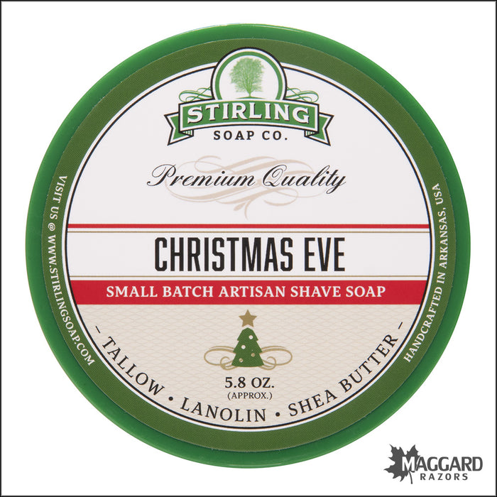 Stirling Soap Co. Christmas Eve Shaving Soap, 5.8oz - Seasonal Release