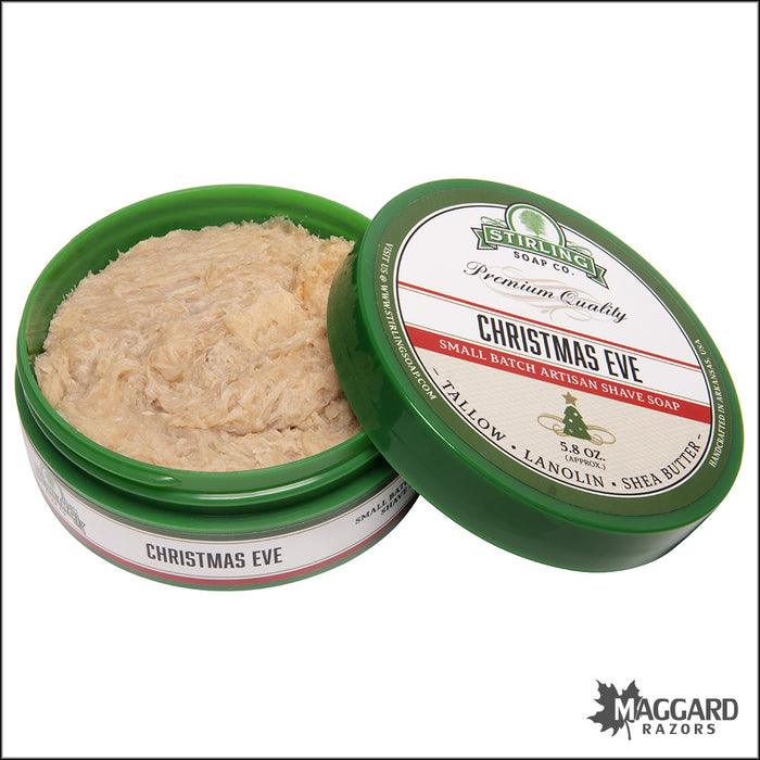 Stirling Soap Co. Christmas Eve Shaving Soap, 5.8oz - Seasonal Release