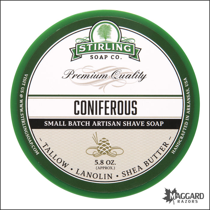 Stirling Soap Co. Coniferous Shaving Soap, 5.8oz