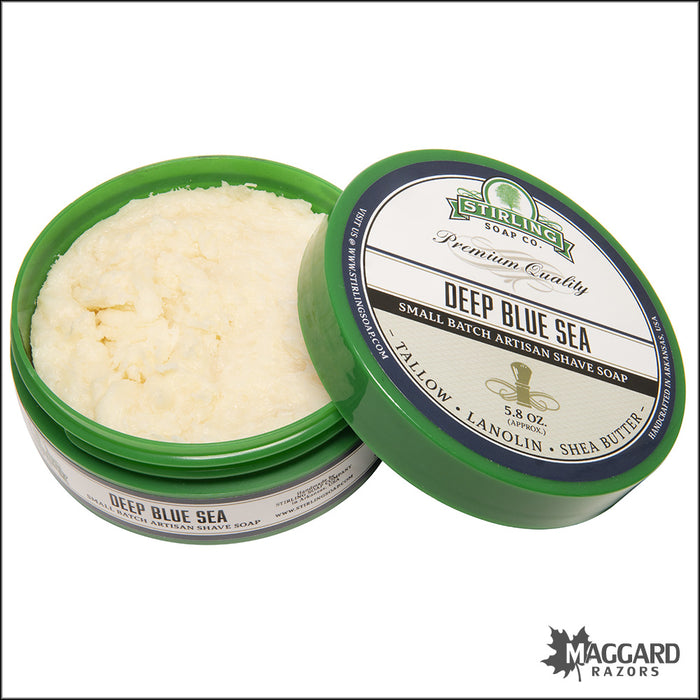 Stirling Soap Co. Deep Blue Sea Shaving Soap, 5.8oz