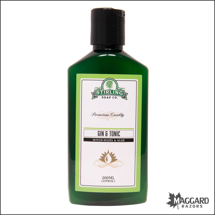 Stirling Soap Co. Gin and Tonic Witch Hazel and Aloe Aftershave, 200ml