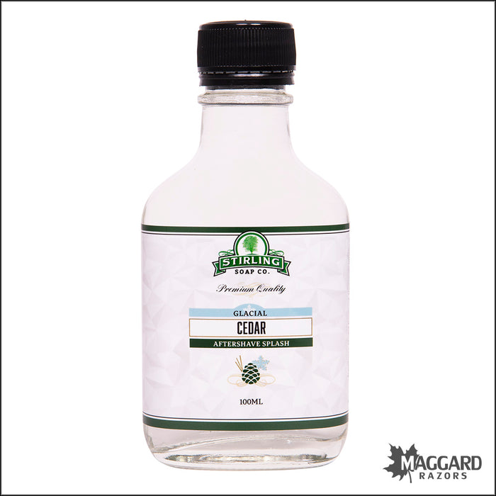 Stirling Soap Co. Glacial Cedar Aftershave Splash, 100ml - Seasonal Release