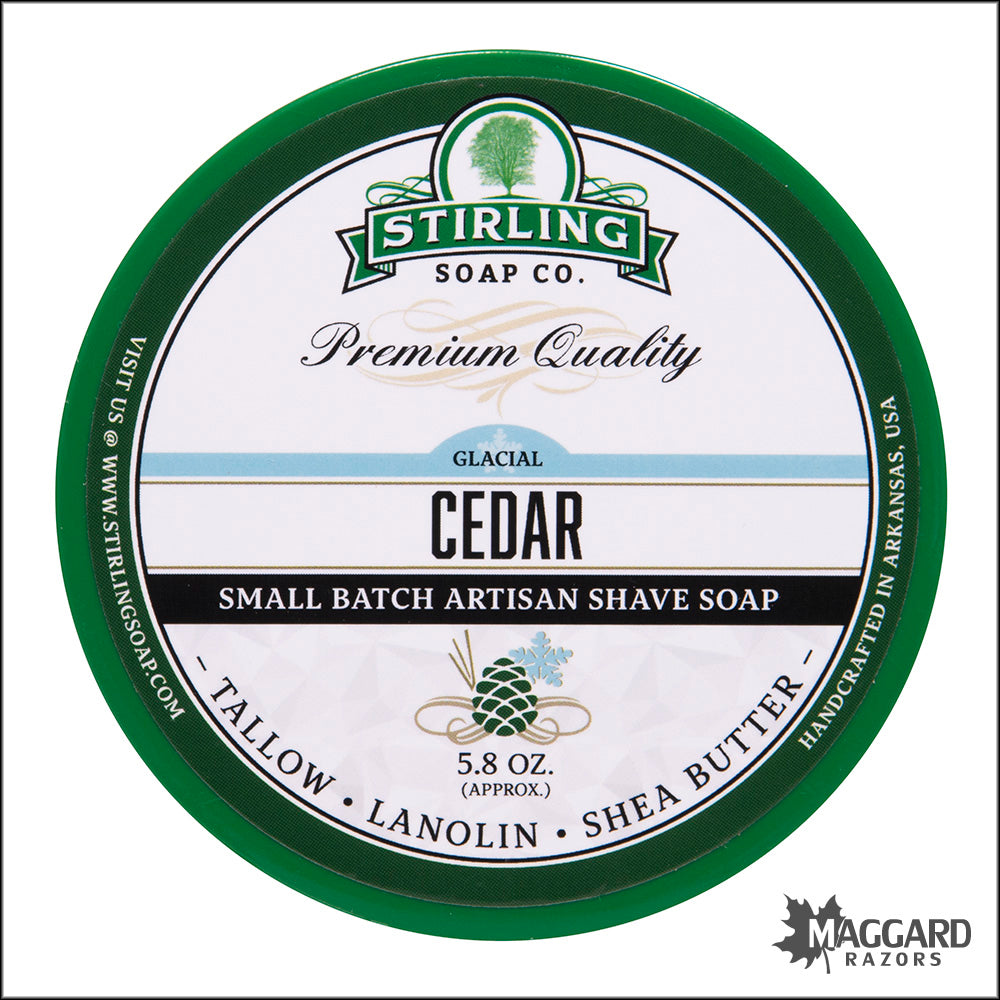 Stirling Soap Co. Glacial Cedar Shaving Soap, 5.8oz - Seasonal Release ...