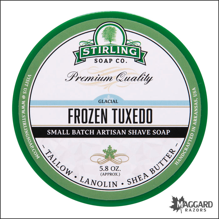 Stirling Soap Co. Glacial Frozen Tuxedo Shaving Soap, 5.8oz - Seasonal Release