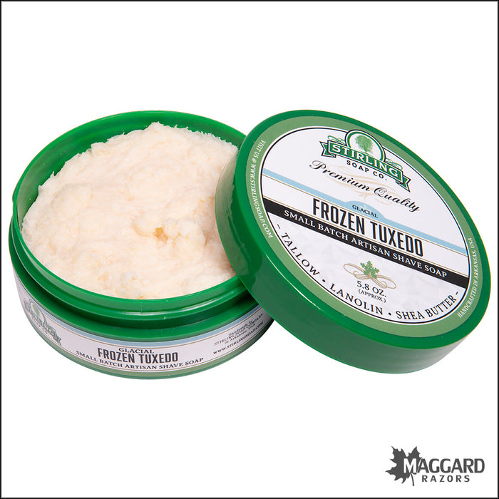 Stirling Soap Co. Glacial Frozen Tuxedo Shaving Soap, 5.8oz - Seasonal Release