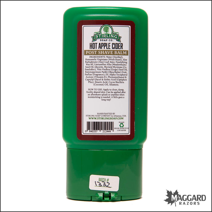 Stirling Soap Co. Hot Apple Cider Aftershave Balm, 4oz - Seasonal Release