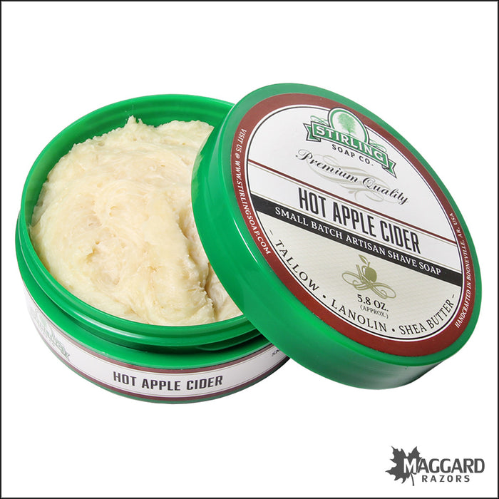 Stirling Soap Co. Hot Apple Cider Shaving Soap, 5.8oz - Seasonal Release