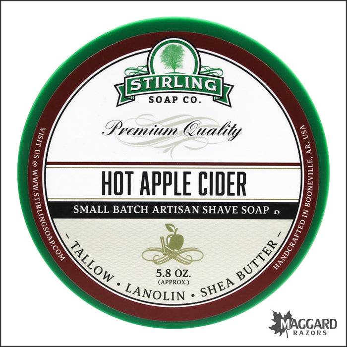 Stirling Soap Co. Hot Apple Cider Shaving Soap, 5.8oz - Seasonal Release