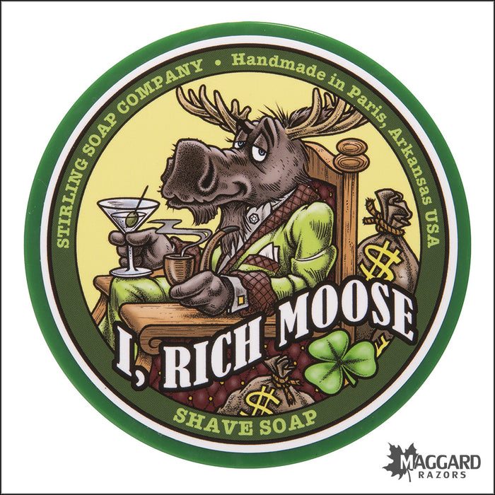 Stirling Soap Co. I, Rich Moose Shaving Soap, 5.8oz - Seasonal Release