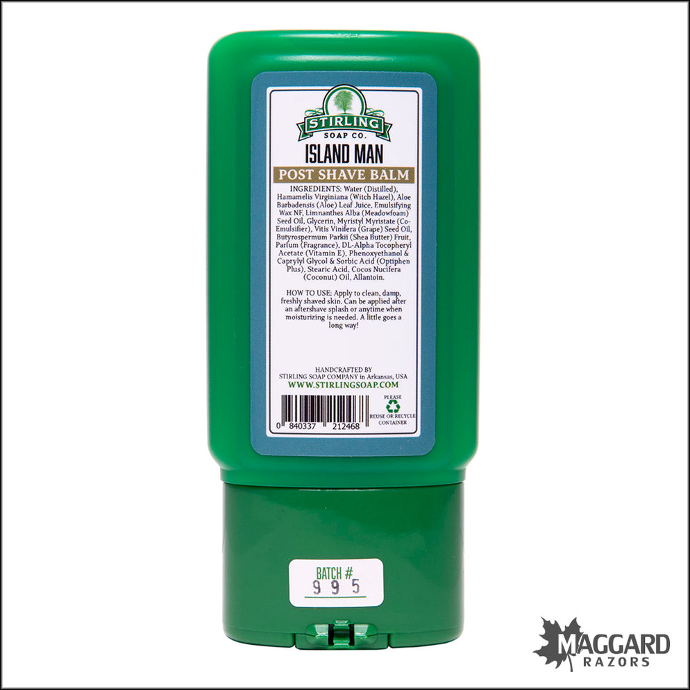 Stirling Soap Co. Island Man Aftershave Balm, 4oz - Seasonal Release ...