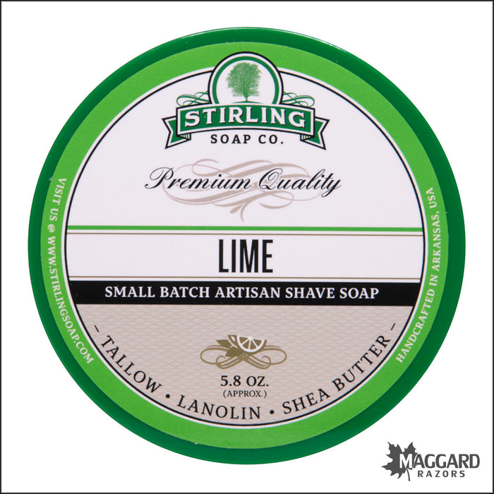 Stirling Soap Co. Lime Shaving Soap, 5.8oz - Seasonal Release