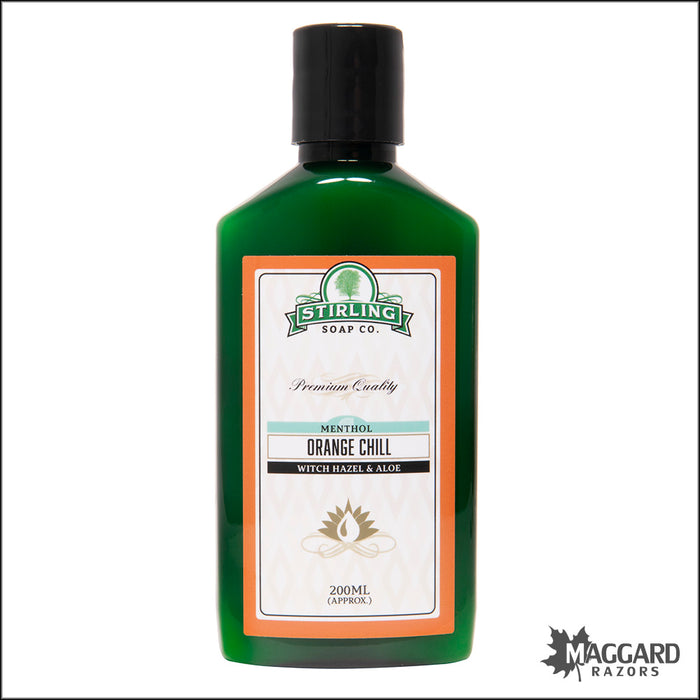 Stirling Soap Co. Orange Chill Witch Hazel and Aloe Aftershave, 200ml
