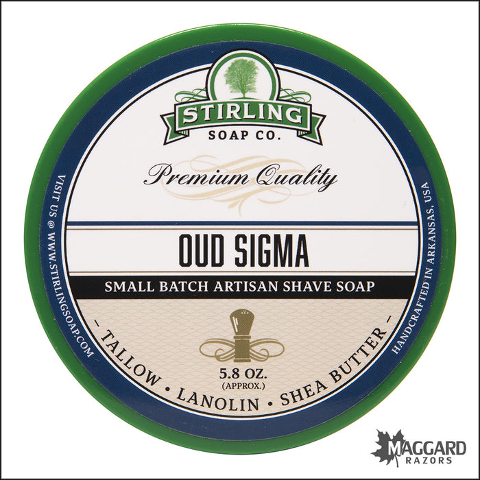 Stirling Soap Co. Oud Sigma Shaving Soap, 5.8oz - Seasonal Release