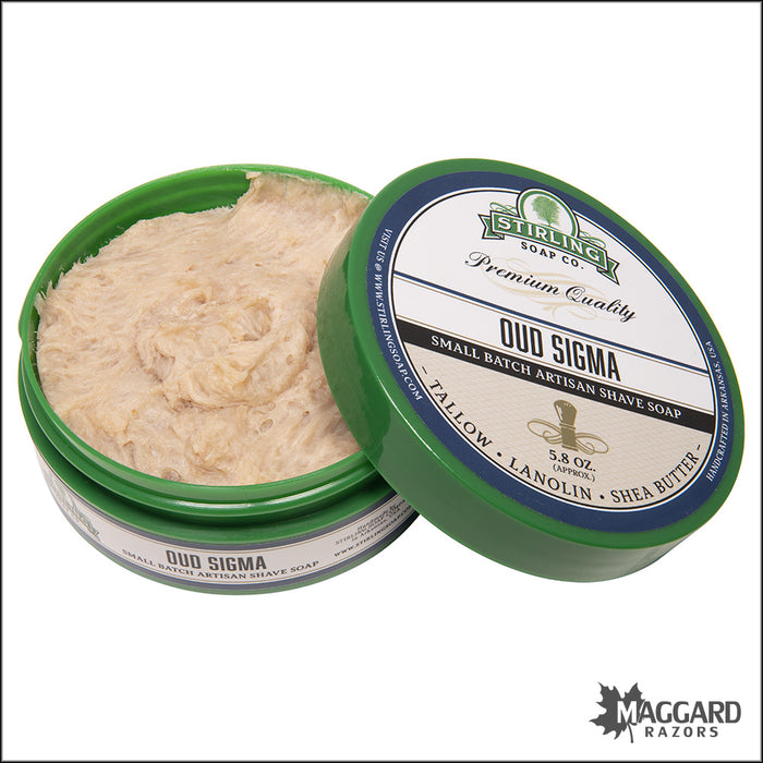 Stirling Soap Co. Oud Sigma Shaving Soap, 5.8oz - Seasonal Release