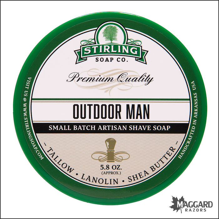 Stirling Soap Co. Outdoor Man Shaving Soap, 5.8oz - Seasonal Release