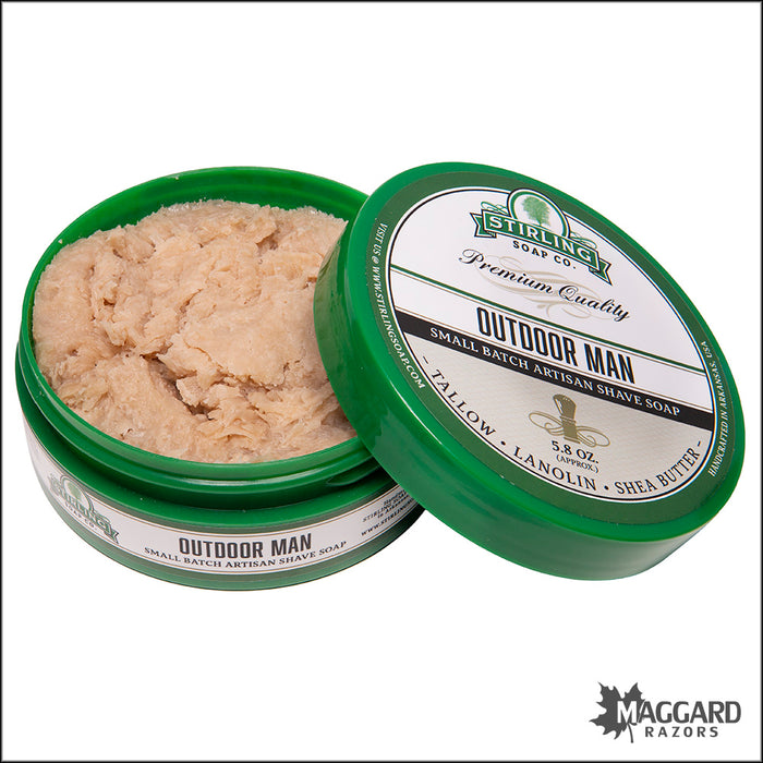 Stirling Soap Co. Outdoor Man Shaving Soap, 5.8oz - Seasonal Release