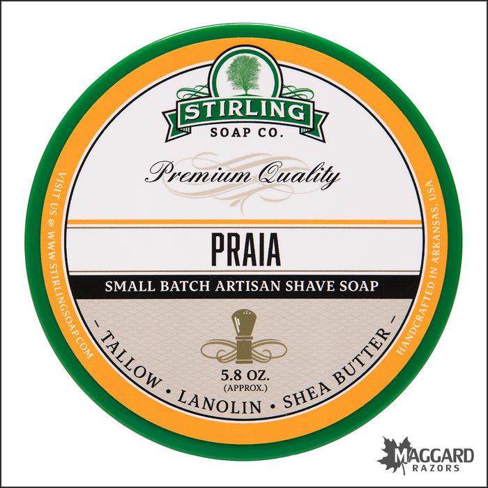 Stirling Soap Co. Praia Shaving Soap, 5.8oz