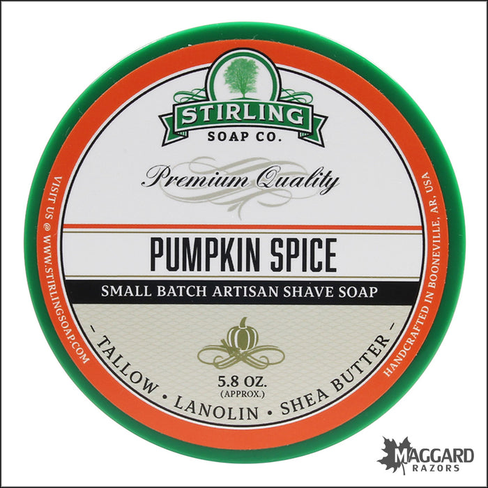 Stirling Soap Co. Pumpkin Spice Shaving Soap, 5.8oz - Seasonal Release