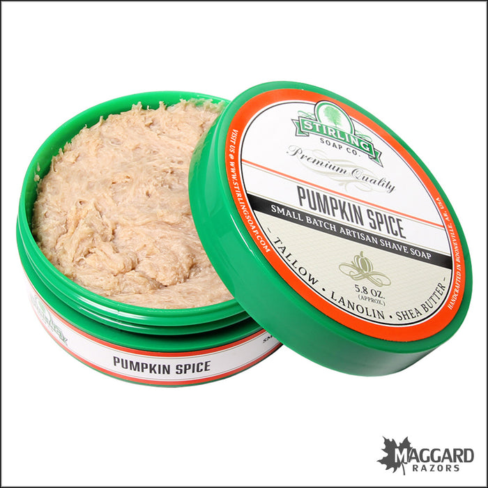 Stirling Soap Co. Pumpkin Spice Shaving Soap, 5.8oz - Seasonal Release