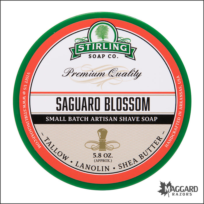 Stirling Soap Co. Saguaro Blossom Shaving Soap, 5.8oz - Seasonal Release