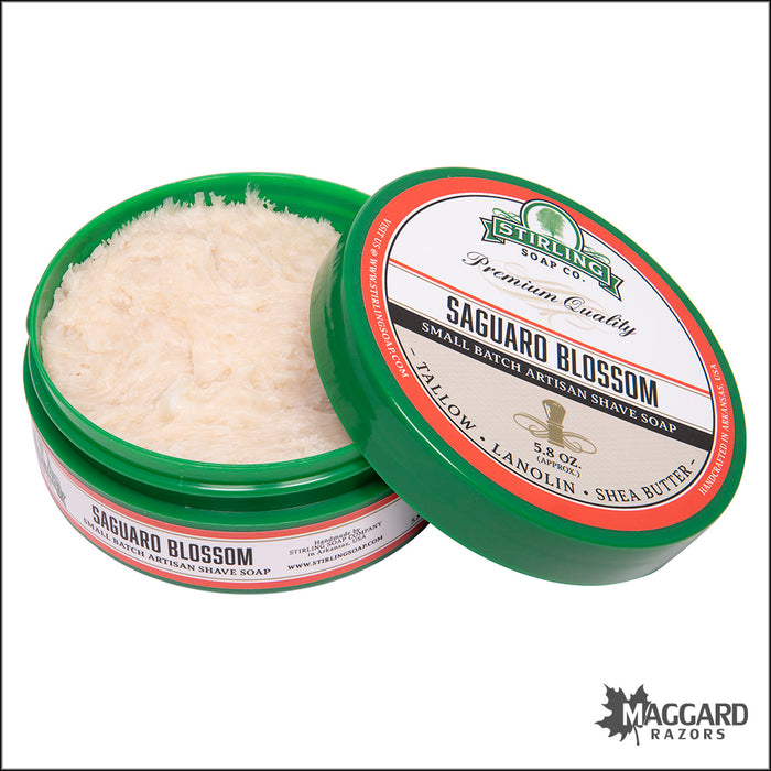 Stirling Soap Co. Saguaro Blossom Shaving Soap, 5.8oz - Seasonal Release