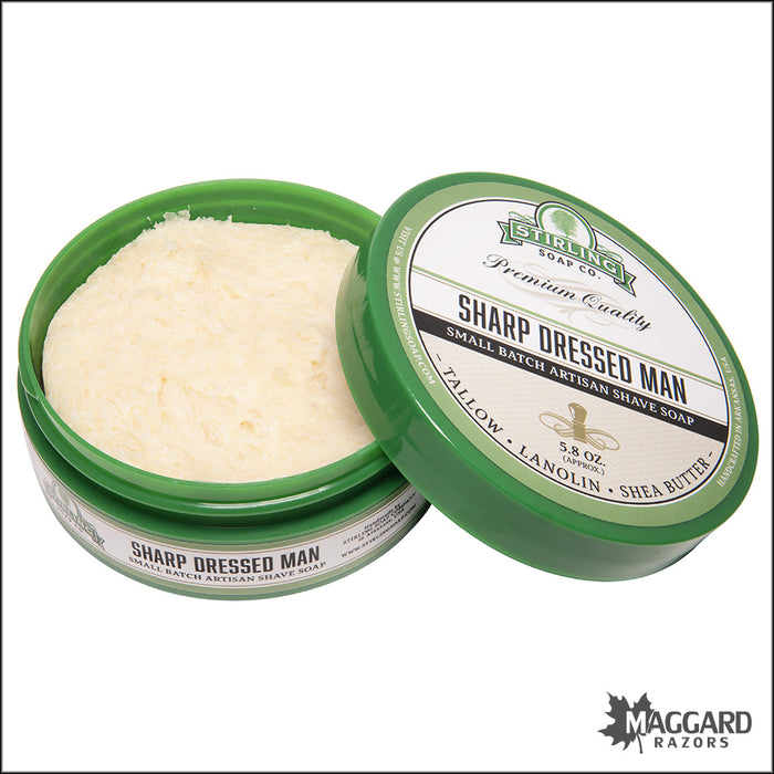 Stirling Soap Co. Sharp Dressed Man Shaving Soap, 5.8oz