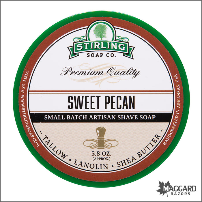 Stirling Soap Co. Sweet Pecan Shaving Soap, 5.8oz