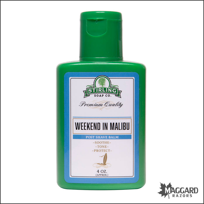 Stirling Soap Co. Weekend In Malibu Aftershave Balm, 4oz - Seasonal