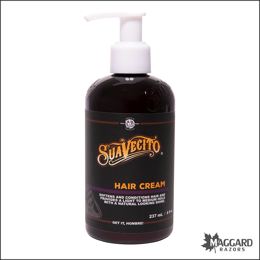 Suavecito Hair Cream Medium Hold Styling Cream, 8oz — Maggard Razors