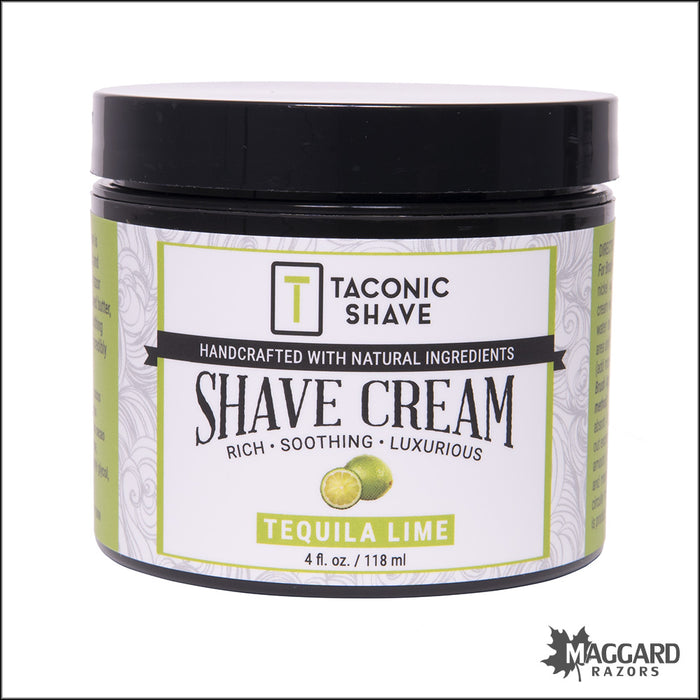 Taconic Shave Tequila Lime Organic Shave Cream, 4oz