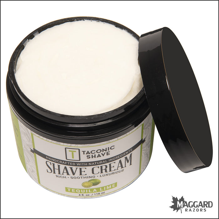 Taconic Shave Tequila Lime Organic Shave Cream, 4oz