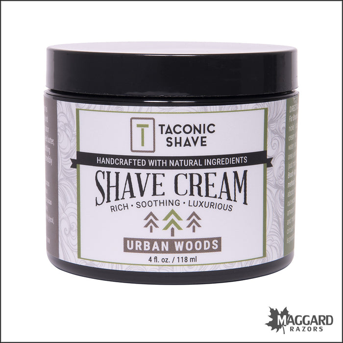 Taconic Shave Urban Woods Organic Shave Cream, 4oz