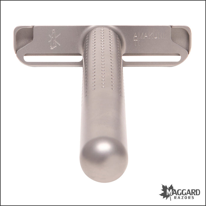 Tatara Razors Amakuni Titanium Single Edge Safety Razor, Matte Silver