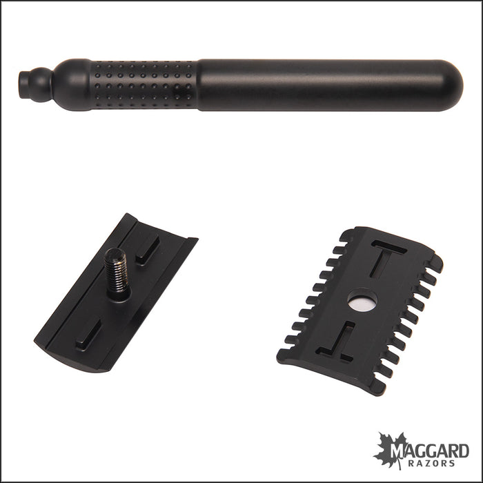 Tatara Razors Masamune Nodachi Open Comb Safety Razor, Black Finish
