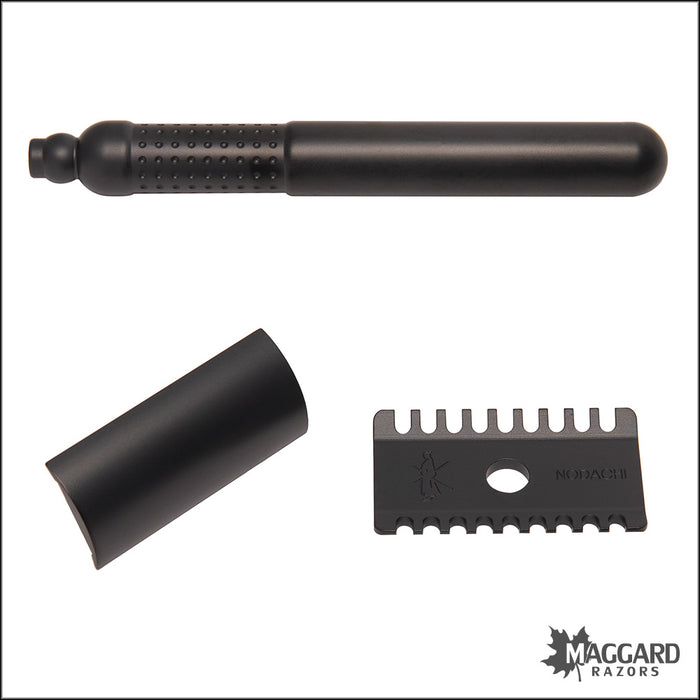 Tatara Razors Masamune Nodachi Open Comb Safety Razor, Black Finish