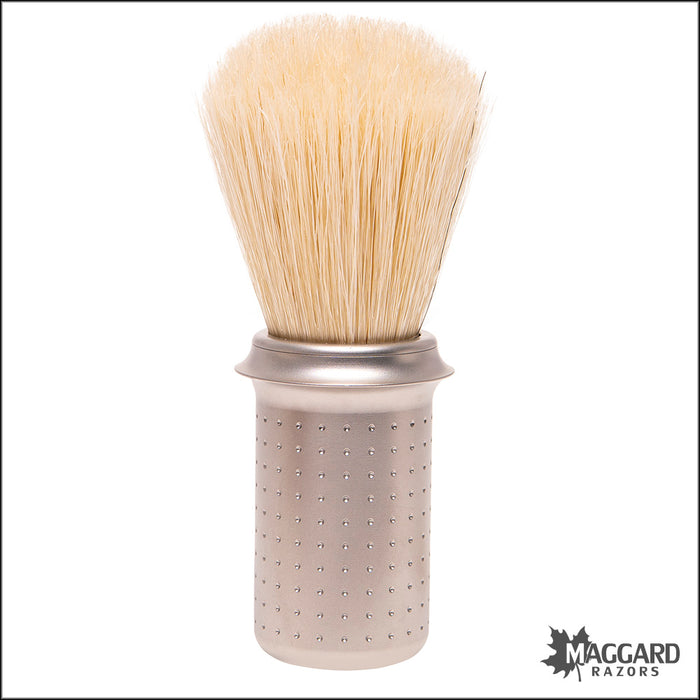 Tatara Razors Masamune Matte Stainless Steel Boar Shaving Brush, 24mm