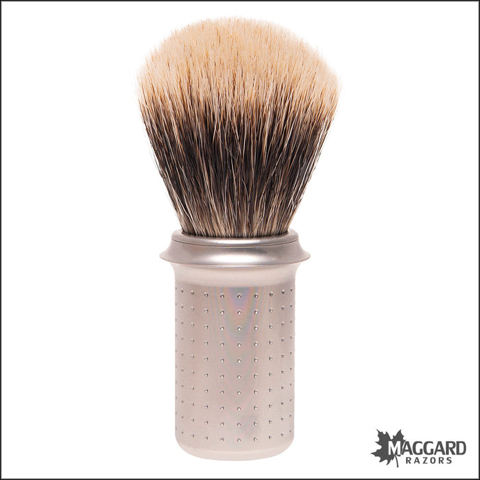 Tatara Razors Masamune Matte Stainless Steel Finest Badger Shaving Brush, 24mm