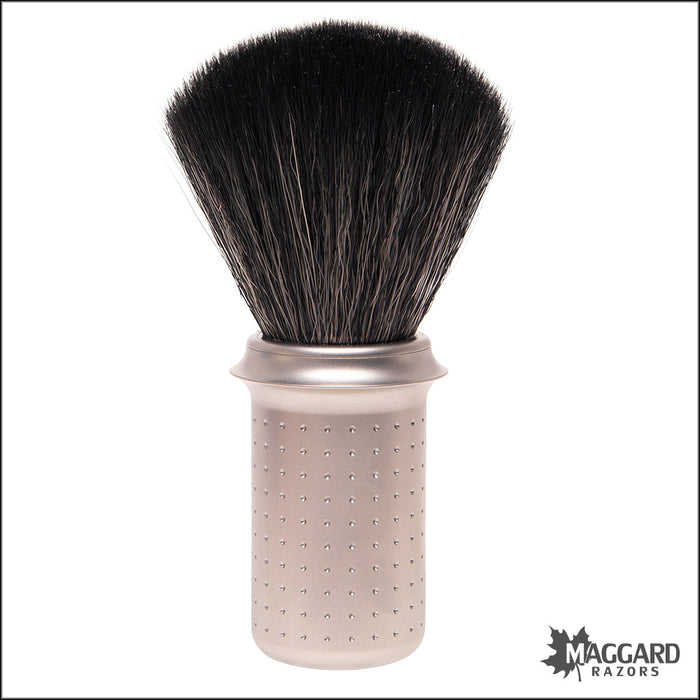 Tatara Razors Masamune Matte Stainless Steel Synthetic Fiber Shaving Brush, 24mm