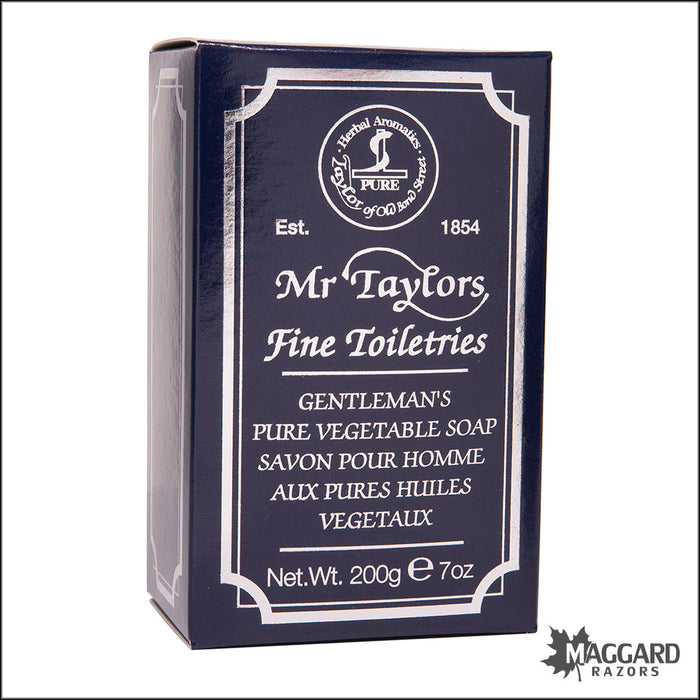 Taylor of Old Bond Street Mr. Taylor Pure Vegetable Triple Milled Bar Soap, 200g