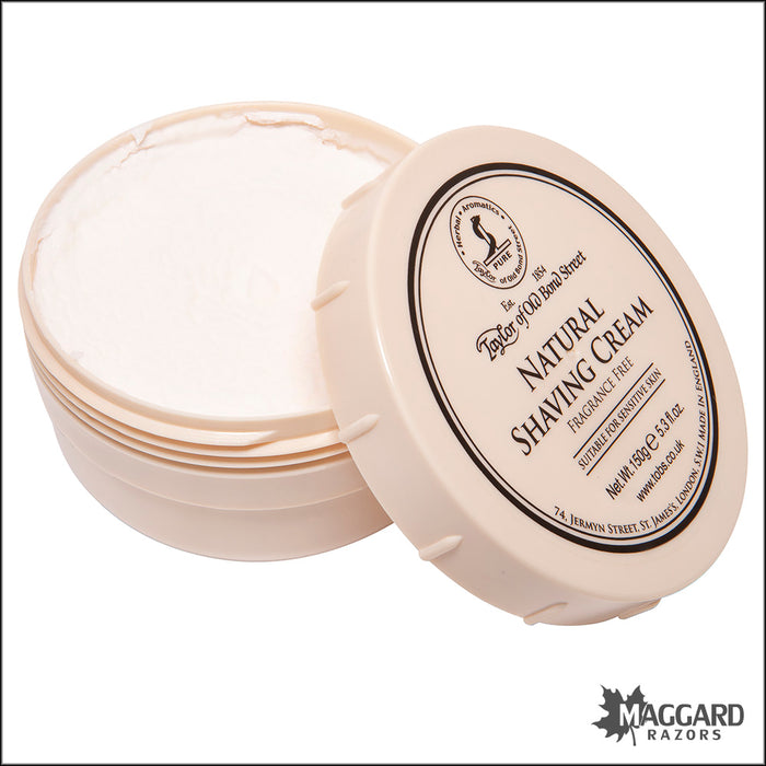 Taylor of Old Bond Street Natural Shave Cream, 150g - Unscented