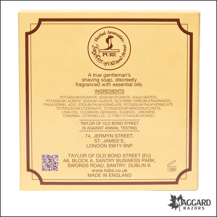 Taylor of Old Bond Street Sandalwood Herbal Shaving Soap in Wood Bowl, 100g