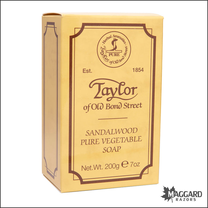 Taylor of Old Bond Street Sandalwood Pure Vegetable Triple Milled Bar Soap, 200g